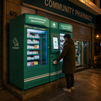 Máquina Expendedora de Medicamentos Inteligente Winnsen 24H, Refrigerada, con Pantalla Táctil, para la Comunidad