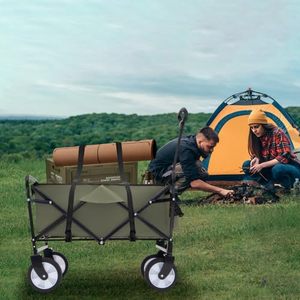 Gerobak Lipat Tugas Berat Kapasitas Beban 200kg 440lbs Ukuran Besar, Troli Camping, Gerobak Pantai Luar Ruangan - Product Image 5
