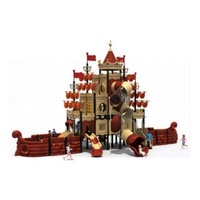 Équipement de terrain de jeu pour parc d'attractions en plein air Série de bateaux pirates en acier et plastique pour parc sportif Jardin Zones résidentielles École