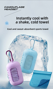 <b>Cooling</b> Sports <b>Towel</b> with Silicone Cover for Outdoor Fitness <b>Cooling</b> Sweat Absorbing Summer Ice Silk for Running Hiking Dancing - Product Image 2