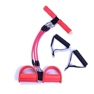 Equipo de Entrenamiento Físico para Gimnasio, Cuerda de Tracción de Tres Tubos con Pedal Tensor para Ejercicios Abdominales y de Abdominales Sentados - Product Image 2