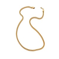 Collier Chaîne Maillons Cubains Lourds Miami Curb Chunky Plaqué Or 18K PVD pour Hommes, Bijoux Hip-Hop en Acier Inoxydable