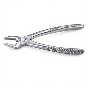 Extracteur dentaire en acier à becs courbés, forceps d'extraction manuel certifié CE, instrument de formation médicale pour chirurgie dentaire - Product Image 1