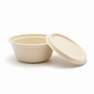 Tazones de Bagazo de Caña de Azúcar de Calidad Premium, Vajilla Desechable Sostenible para Catering de Aerolíneas y Puestos de Comida - Product Image 2