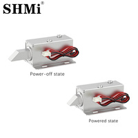 SHMi LY03I Kunci Solenoid Pintar Tanpa Kunci DC12V Kecil untuk Lemari dengan Baut Ekstensi dan Kontrol yang Dapat Ditarik
