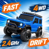 Voiture RC rapide 4x4 Drift SUV 2,4 GHz Télécommandée LED Bleue Direction Proportionnelle ABS+Métal 1:16 Jouet Tout-Terrain