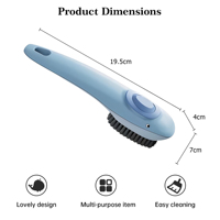 Brosse de nettoyage multifonctionnelle à long manche pour vêtements et chaussures, avec distributeur de savon intégré – Offre spéciale