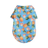 Vêtements d'été fins pour chiens, style tropical imprimé, en polyester, protection solaire, pour Teddy, Samoyède, Husky à poils dorés