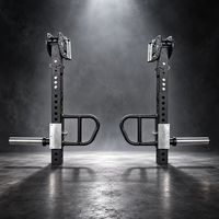 Accessoire de presse à jambes pour rack de musculation à charge libre avec double plaque de repose-pieds, bras de jammer en option, barre de traction et accessoires de gym