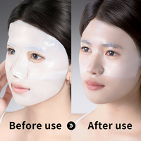 Masques faciaux de nuit en hydrogel, masques faciaux secs en bio-collagène
