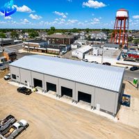 Nave Metálica Prefabricada de Acero, Estructura de Acero, Kit de Construcción Industrial, Taller de Gran Envergadura, Granero Agrícola, Panel de Marco Galvanizado