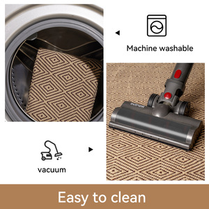 Tapis de style bohème rectangulaire à motif géométrique lavable pour salon et chambre - Product Image 3
