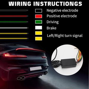 Phổ sợi carbon <span class=keywords><strong>Spoiler</strong></span> môi cho xe ô tô & Xe tải 12V LED dải thứ ba phanh & tín hiệu lần lượt phía sau mái cánh thân cây loại tự động - Product Image 3
