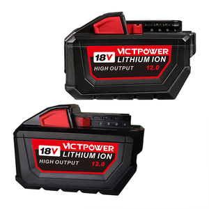Batterie lithium-ion rechargeable VICTPOWER 18V 12Ah noire pour outils électriques - Product Image 4