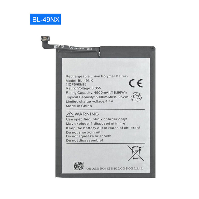 3.8v 5000mAh BL-49NX Replacement Cellphone Battery for Tecno Infinix Hot 30i 40i