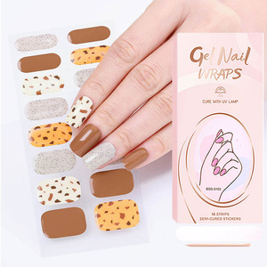 Pegatinas de Gel para Uñas con Textura Brillante y Rayas, Larga Duración, Semi Curadas, Bajo MOQ, Garantía de Calidad para Venta al por Menor - Product Image 3