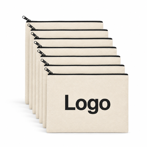 Bolsas de Maquillaje Personalizadas de Fábrica Certificada, Bolsas Cosméticas con Logotipo Impreso/Bordado, Estuches de Lápices de Lona de Algodón - Product Image 3