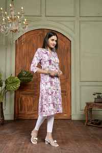 Trendy Ethnic Cotton Indian Style <b>Women</b> Office <b>Kurti</b> with blocks printed design Office Casual & College Wear Wholesale - Product Image 5