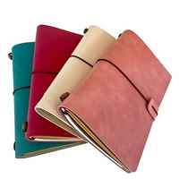 Carnet de notes professionnel en cuir multifonctionnel A6 avec bande élastique, logo personnalisé imprimé et reliure agrafée