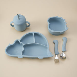 Juego de Alimentación para Bebés de Silicona de Grado Alimenticio, Libre de BPA, Plato de Succión Antideslizante y Vaso para Beber - Product Image 5