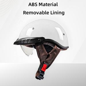 Cascos de motocicleta de media cara personalizables Nuevo ABS Protector de <span class=keywords><strong>PC</strong></span> <span class=keywords><strong>para</strong></span> adultos <span class=keywords><strong>para</strong></span> ciclismo y choques Fabricado por Top Helmets Company - Product Image 2