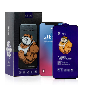 Momo — protecteur d'écran pour iphone, 13, anti-bulles, colle pleine, haute transparence, anti-huile, do de chien - Product Image 1