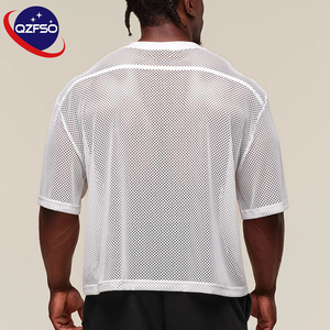 QZFSO Maillot de sport respirant personnalisé <span class=keywords><strong>en</strong></span> maille avec col <span class=keywords><strong>en</strong></span> V, motif camouflage de football américain, impression par transfert sublimé pour le football - Product Image 2