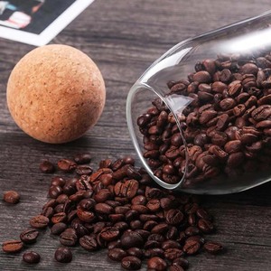Bocal en verre transparent sans plomb, bouteille alimentaire, réservoir de stockage avec couvercle en liège pour pâtes, thé, café, grains de céréales - Product Image 3