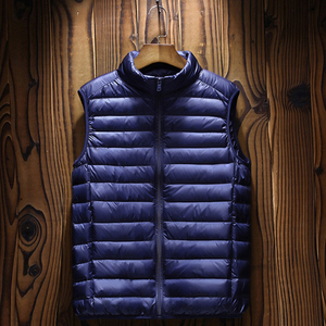 Veste en duvet de canard à col montant, <span class=keywords><strong>sans</strong></span> <span class=keywords><strong>manches</strong></span>, chaude, avec fermeture à glissière complète, vêtements d'extérieur d'hiver, vestes utilitaires, gilet bouffant pour femmes - Product Image 3