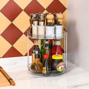 Bestselling 2 Tier Lazy Susan Turntable Organizer Rotating Spice <b>Rack</b> Organization for Kitchen Cabinet Countertop - Product Image 4