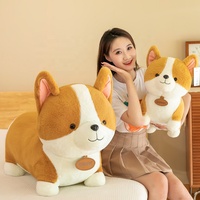 Véritable peluche mignonne Corgi jouets en peluche personnalisés Happy Corgi jouets en peluche