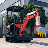Excavator Mini 1.2 Ton Laris Manis, Mesin Penggali Kecil Bersertifikasi CE EPA Euro 5, Excavator Hidrolik Multifungsi Beroda Rantai Dengan Bucket