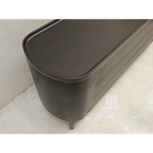 China Supplier Black <b>Sideboard</b> Solid Wood Cabinet Vintage Design Living Room Modern <b>Storage</b> Oval Cabinet Black <b>Sideboard</b> Cabinet - Product Image 4