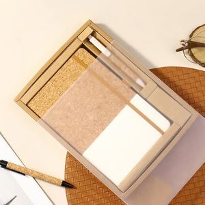 Ensemble cadeau de carnet en liège écologique Maxfree avec stylo, logo personnalisé, papeterie promotionnelle pour le bureau, l'école et les entreprises - Product Image 1