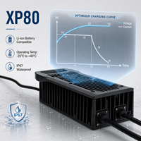 Nouvelle arrivée XP80 Moto électrique étanche IP67 Chargeur rapide AC/DC 800W 54.6V 15A Chargeur de batterie au lithium