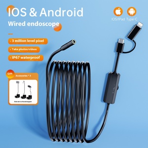 Mini caméra endoscopique industrielle <span class=keywords><strong>HD</strong></span> 2-en-1 étanche, connexion directe <span class=keywords><strong>pour</strong></span> téléphones mobiles iOS <span class=keywords><strong>Android</strong></span>, MicroSD - Product Image 5