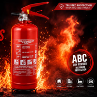 Extincteur à poudre sèche XIAOWEI XW-A01 20% Classe A en acier portable certifié EN 3/EN 1866, temps de décharge 15-30s