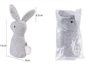 Juguete de Peluche para Perro con Forma de Conejo, con Sonido, Relleno, con Campana y Papel Arrugado, Juguete Interactivo para Masticar y Limpiar los Dientes - Product Image 5