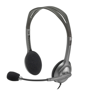 Casque stéréo <span class=keywords><strong>Logitech</strong></span> H111 avec microphone, prise 3,5 mm, cordon de 1,8 m, utilisation professionnelle, écouteurs filaires, gris, ABS - Product Image 1