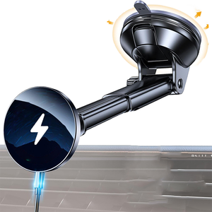 Nouveaux produits 2025 – Support de téléphone magnétique sans fil 15W pour voiture, fixation rapide sur tableau de bord ou grille d'aération pour téléphones mobiles - Product Image 1