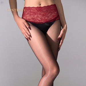 Moda yeni özel logo ince seksi Unisex kamelya çiçek dantel tayt noktası yağ parlayan performans tayt külotlu kadınlar için - Product Image 6