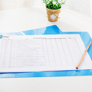 Deli B4 Plastic Writing Pad 420x297mm Loose Leaf Student Exam Pad Blue - Product Image 3