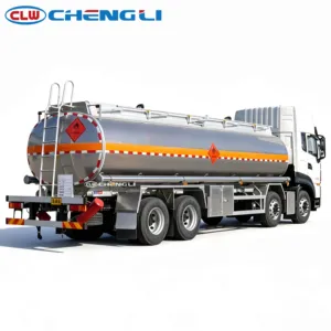 รถบรรทุกน้ำมันเชื้อเพลิงอลูมิเนียมอัลลอยด์ 25 ลูกบาศก์เมตร 8x4 รถบรรทุกบรรทุกของเหลวอันตราย รถบรรทุกจ่ายน้ำมันเชื้อเพลิงสำหรับการจัดส่งน้ำมันเชื้อเพลิง - Product Image 5