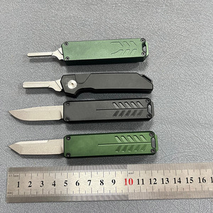 Couteau Scalpel léger manche en aluminium EDC couteaux chirurgicaux utilitaires avec 10 pièces lames de rasoir Cool Design D2 lame coupe-boîte - Product Image 6