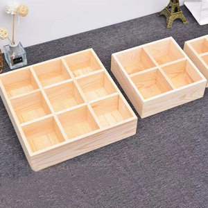 <b>Pine</b> wood desktop storage <b>box</b>, dried fruit <b>box</b>, nine-compartment wooden <b>box</b>, solid wood succulent <b>box</b>, wooden <b>box</b> 1, - Product Image 4