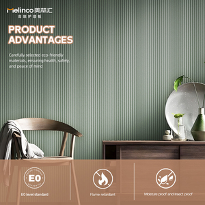 Melinco Interior WPC Fluted <strong>Wall</strong> Ceiling Panels Waterproof 3D Laminated Board Wooden Grain Indoor Decor <strong>Pvc</strong> <strong>Wall</strong> <strong>Cladding</strong> - Product Image 2