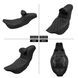 Двухместное сиденье для мотоцикла с подушками для спинки водителя, переднее и заднее сиденье для водителя и пассажира для Harley Touring Street Glide CVO 09-23 - Product Image 3