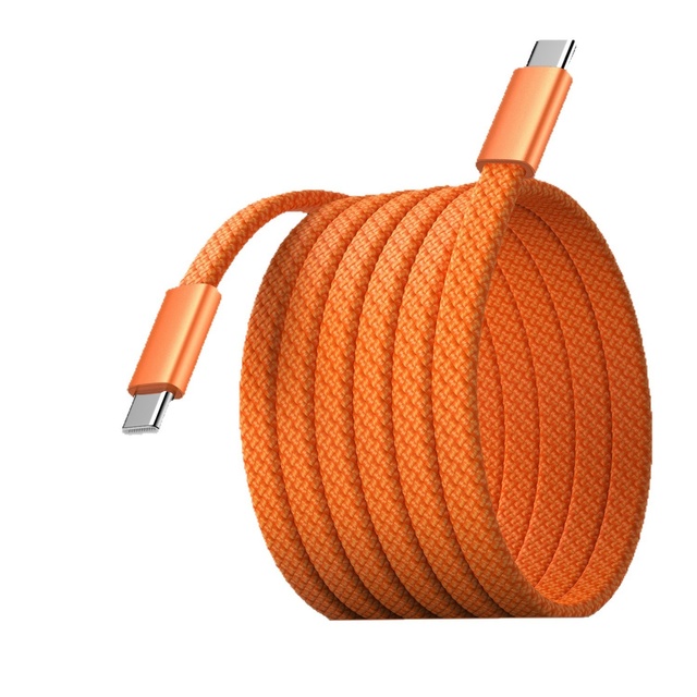 Flat Cable Type-C to Type-C PD 60w Fast Charging Data Transfer Mobile Phone Data Cable Weaving Jacket Suitable for USB-C Phone