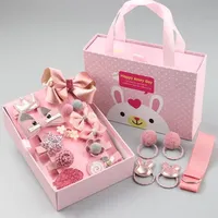 18 Pièces d'accessoires pour cheveux de bébé : Coiffe de princesse, Bandeaux pour filles, Barrettes pour enfants, Bandeaux élastiques à gros nœuds et fleurs