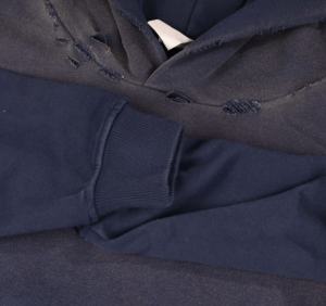 เสื้อฮู้ดฮิปฮอปทรงโอเวอร์ไซส์ ผ้าฝ้ายเฟรนช์เทอร์รี่ ล้างสีแบบวินเทจ พิมพ์ลายสกรีน ดีไซน์ซีดจางแบบโดนแดด - Product Image 5